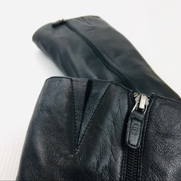 JOAN & DAVID Black Leather Knee Boots - Picture 12 of 16